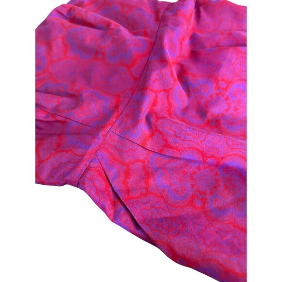 J.Crew Women's fuchsia pink Silk Blend Paisley Print Strapless Mini Dress - Picture 7 of 11